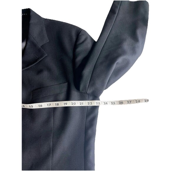 HUGO BOSS Sokrates Men's 42R Blazer Textured Wool Black Sport Jacket Made In USA - Picture 10 of 13